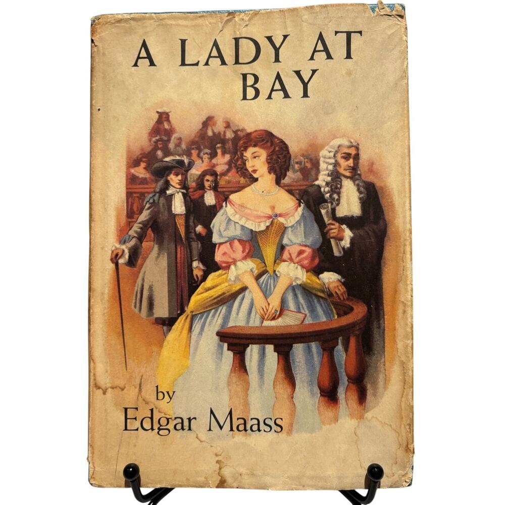 VTG 1953 A Lady at Bay Book by Edgar Maass, HC, DJ, Good Condition